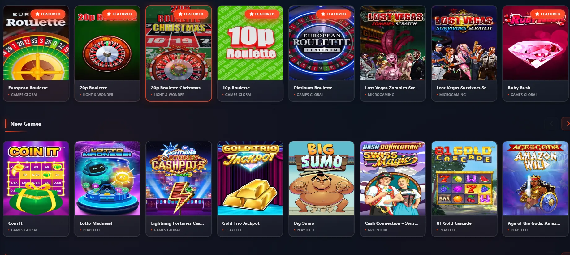 Betsuna Casino roulette games